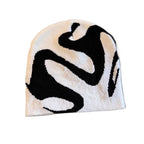 Trendy Knit Beanies Winter Jacquard Windproof Warm Hat Outdoor Colorful Casual Fashion Pullover Cap