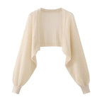 French Ice Silk Knitted Sun-Proof Cardigan Top Women's Summer Thin Jacket Waistcoat Suspender Skirt Shawl Outer Match Blouse - Matrix Studios