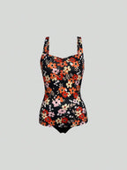 2026 Summer New Fashion Women's Floral Print Tankini Set High Waist Swimsuit Square Neck Ruched Bathing Suit - Matrix-studios.com