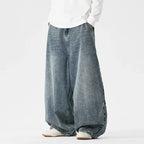 Spring Men Streetwear Denim Pants Men Harajuku Washed Baggy Jeans Men Y2K Fashion Punk Casual High Waist Wide Leg Pants - Matrix Studios