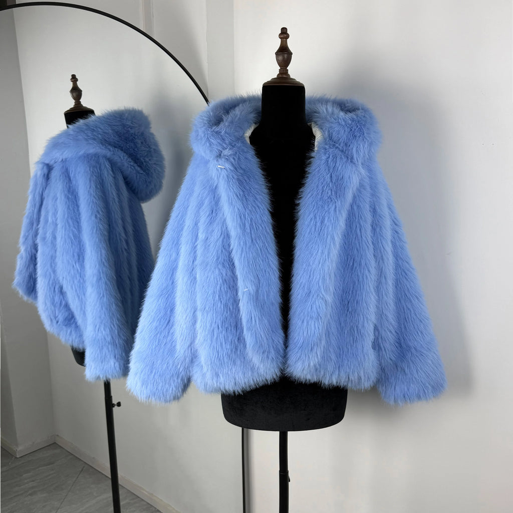 Tuularose Women Fur Coat Women 2025 Plush Red Bomber Jacket Solid Crop Long Sleeve Jacket Warm Winter Coats Female Casual Coats - Matrix Studios