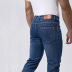 Spring Autumn Business Men Jeans Casual Straight Stretch Fashion Classic Black Sky Blue Grey Work Denim Trousers Brand Clothing - Matrix Studios