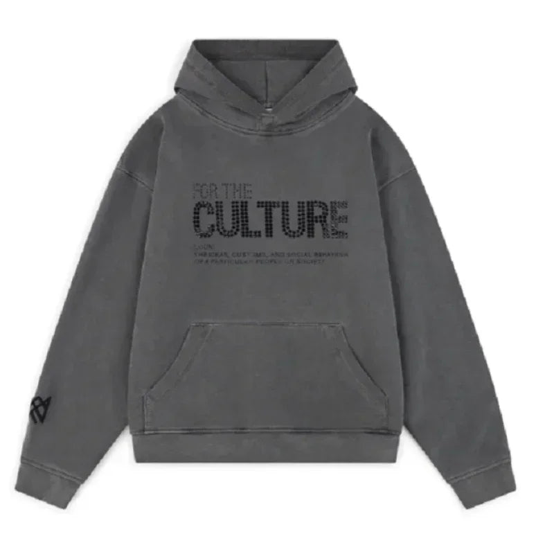 Vintage Men Monogrammed Applique Print Style Y2k Slouchy Loose New Fashion Couple Hoodie Tracksuit Streetwear Street in Winter - Matrix Studios