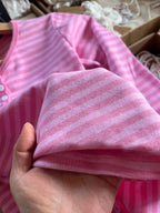 Pink Striped Slim Long Sleeve Tees Women Spring Casual Cotton O-neck Tshirt New Tops Clothes Sweet Cute  Vintage T-shirts Y2K - Matrix-studios.com