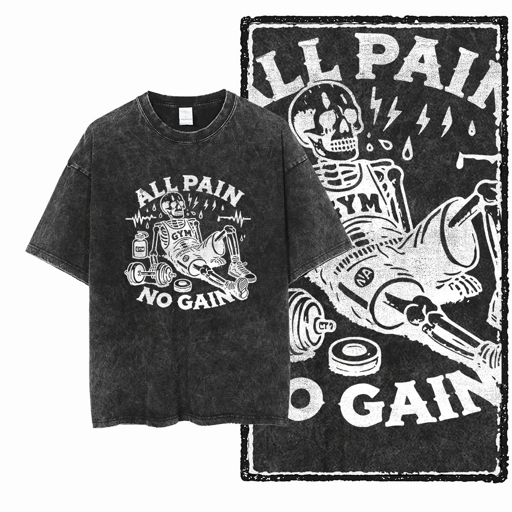 YG BODY BUILDING Printed Cotton Acid Washed Graphic Unisex T Shirt Cool CROSSFIT Streetwear Men Tshirts Big Size Tee for Men - Matrix Studios