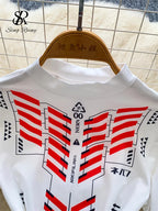 SINGREINY Autumn Long Sleeves Bodysuits Female O Neck Moto Biker Slim Top Streetwear Open Crotch Hotsweet Print Playsuits - Matrix Studios