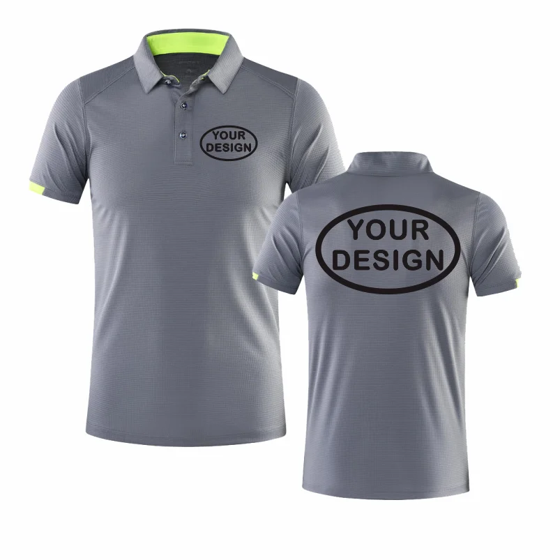 Summer Quick Drying POLO Shirt Logo Custom Printing Embroidery Golf Custom Your Logo Sports T-shirt Top - Matrix-studios.com