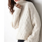 2024 New Women Loose Sweater Winter Casual Chic Cashmere Oversize Thick Sweater Pullovers Pullover Female Long Sleeve S-3XL - Matrix Studios