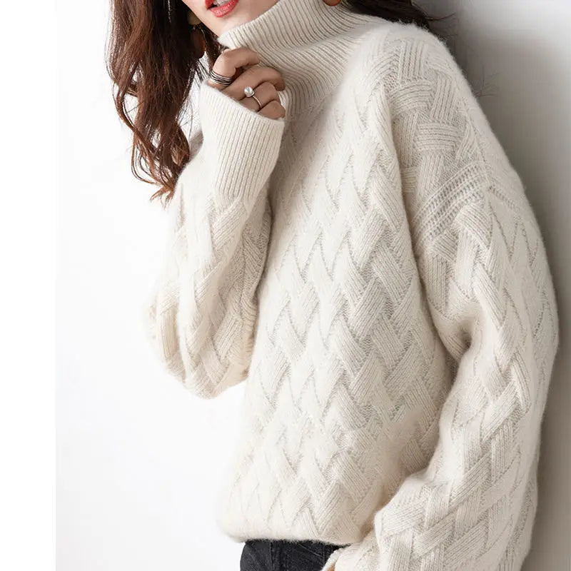 2024 New Women Loose Sweater Winter Casual Chic Cashmere Oversize Thick Sweater Pullovers Pullover Female Long Sleeve S-3XL - Matrix Studios