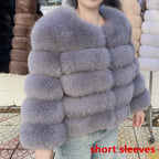 QUEENTINA Real Fox Fur Coat Winter Women'S New Fashion Furry 2025 Leather And Skin White Clothing Natural New In Coats & Jackets - Matrix Studios