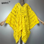 WINYI Original V Neck Denim Sexy Short Dress with Holes New Fashion Africa Womens Party Holiday Casual Maxi Beach Dress - Matrix Studios