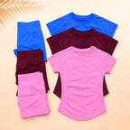 Women Short Sleeve Yoga Set Gym Workout Outfit Fitness Activewear Seamless Sportswear Running Exercise Shorts Set