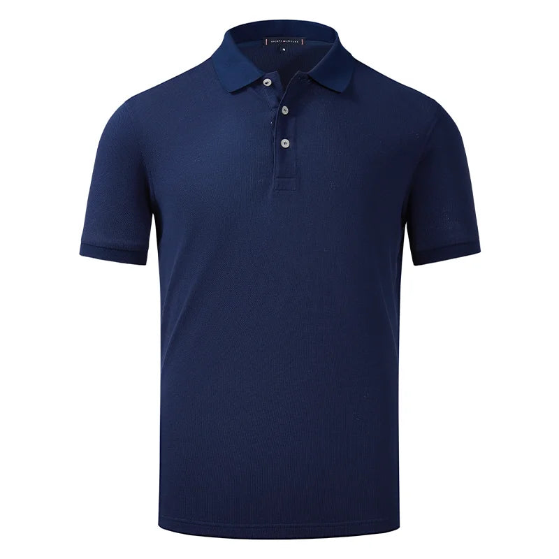 100% Cotton Lapel Polo Custom Logo Business Men And Women Short Sleeve Polo Embroidery Company Brand Quality Tops Print Design - Matrix-studios.com