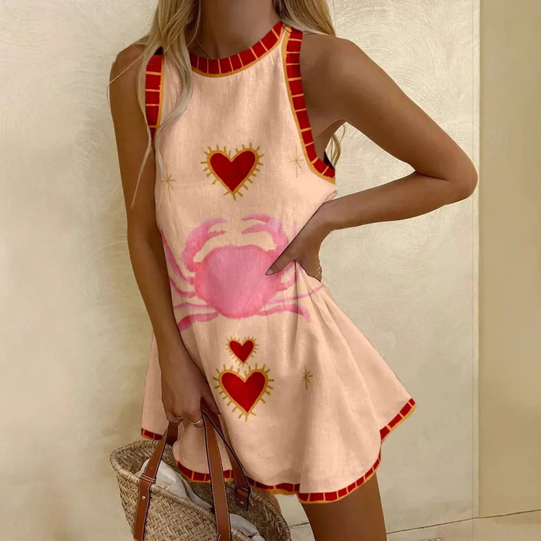 Beach Swimming Suit Dress Woman 2026 Short Cover Up Bikini Tunic Playa Ocean Casual Shirt Sleeveless Clothes Multiple Colors Sea - Matrix Studios