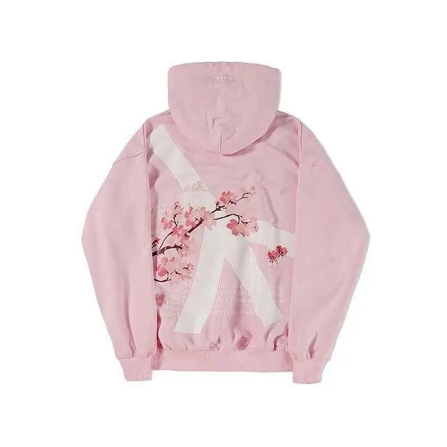 Streetwear Y2K Harajuku Cute Cherry Blossom Graphic Print Oversized Hoodie Gothic Casual Pullover Sweatshirt Men Women Clothing - Matrix Studios