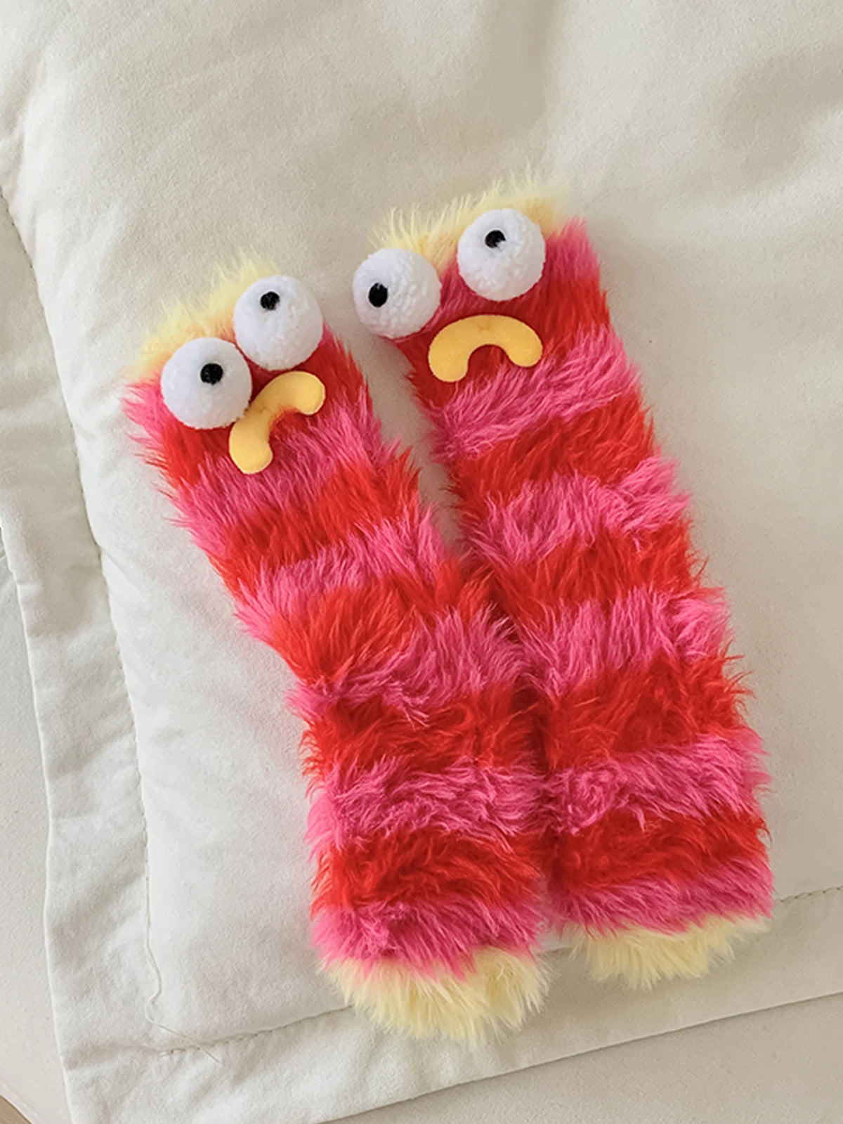 6/5/4/3/2/1Women's Warm Solid Color Floor Socks Non Slip Plush Knitted Coral Fleece Socks No Show Socks - Matrix Studios