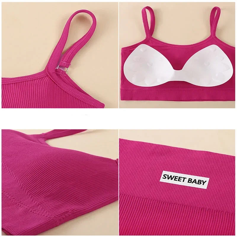 Women Seamless Yoga Sets Summer Fitness Workout Suits Sport Bra High Waist Leggings Sexy Outfits 2024 Female Casual Sportswear - Matrix-studios.com