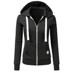 Autumn/Winter New Women'sPersonalized Fashion Sports Hoodie Long Sleeve Drawstring Pocket Zipper Coat Woolen Sweater Top CYXX386 - Matrix Studios
