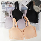 FallSweet Women's Front Closure Bra Plus Size Wireless Bralette Thin Cup Comfortable Underwear Mom Lingerie Seamless Brassiere - Matrix Studios