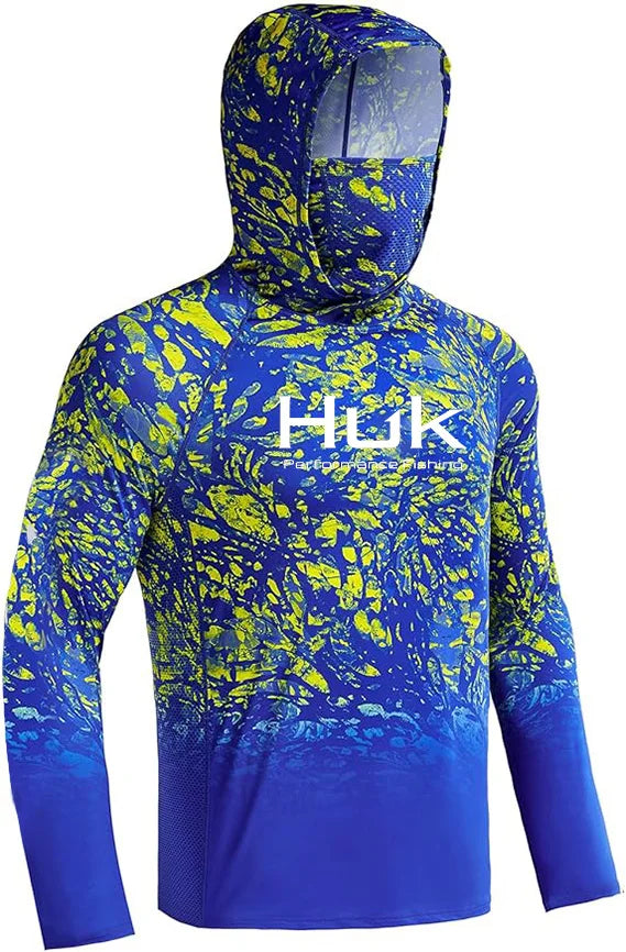 Fishing shirt Hooded sweatshirt for Fishing UV hoodie clothing Camiseta De Pesca men's clothing hooded top black white yellow - Matrix Studios