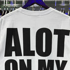 Summer White Satoshi Nakamoto Tshirts Casual Loose Round Neck Short Sleeve ALOT ON MY MIND Print Men Women  Hiphop Streetwear - Matrix-studios.com