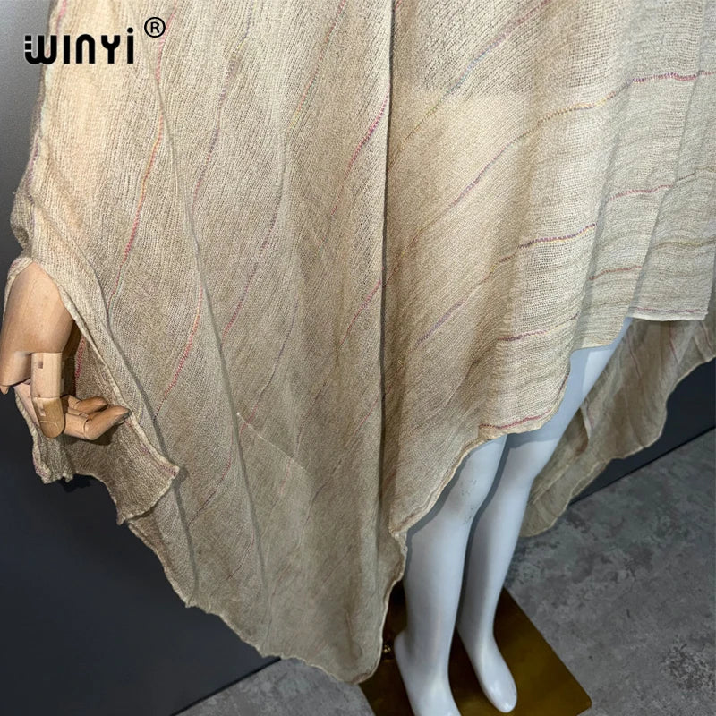 WINYI Dress Beachwear Top Beach Cover Up Kaftan Maxi Dresses Top Woman Abaya Dubai Luxury Muslim Woman Beach Outfits - Matrix Studios