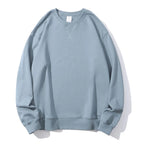 380g Tight Match Heavy Inverted Triangle Loose Versatile Solid Cotton Vintage Autum Winter Long Sleeve Round Neck Sweater - Matrix Studios