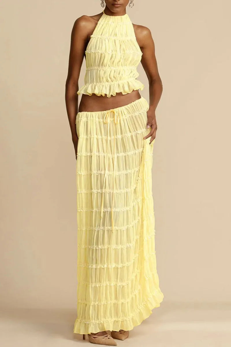 Swimwear Cover Up Women Beach Outing 2026 Outfits Swimsuit Costumes Summer Pareo Praia New Fashionable And Sexy Backless Hanging - Matrix Studios