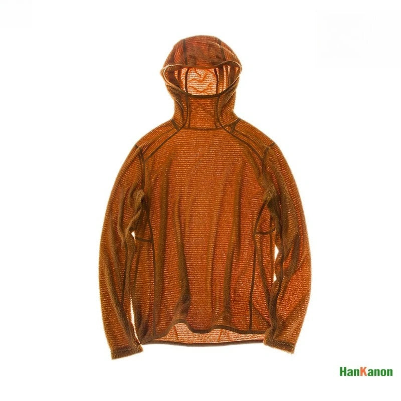 Thermolite® Lightweight Hooded T-Shirt Men's Long Sleeve Thermal Hoodie for Hiking, Camping & Cycling Anti-Static & Anti-Pilling - Matrix Studios