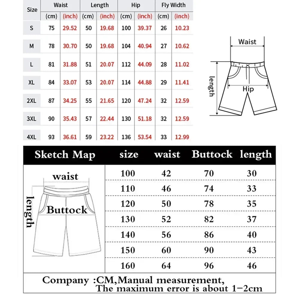 Y2K Harajuku Men's Shorts Letter-printed Sweatpants Fashion Quick-drying Shorts Street Hip Hop Breathable Loose Unisex Shorts