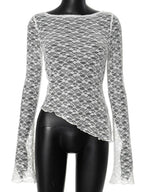 Women's Low-Cut Long Sleeve T-shirt Autumn Sexy Solid Color Streetwear Elegant Casual Slim Fit Versatile Female Tees - Matrix-studios.com