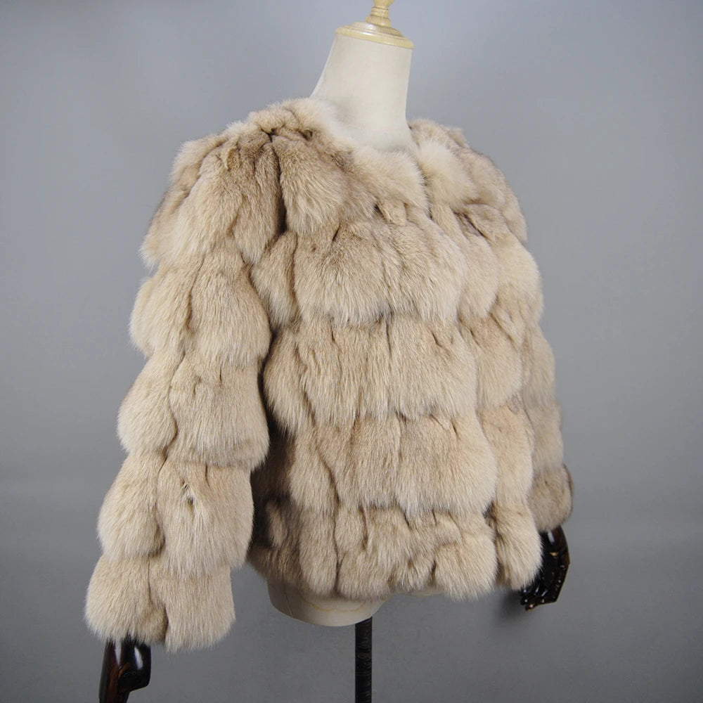2026 New Style Real Fur Coat 100% Natural Fur Jacket Female Winter Warm Leather Fox Fur Coat High Quality Fur Vest - Matrix Studios
