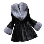 Women's new fox collar long velvet mink coat women's mink fur coat casual warmth - Matrix Studios