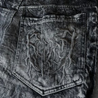 Gothic Retro Oversized Baggy Fit Unisex Mopping Pants Y2K Phantom Jeans High Street Spider Embroidered Patch Hip Hop Streetwear - Matrix Studios