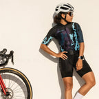 Tres Pinas 2026 Women Short Sleeve Cycling Clothes Suit Breathable One Piece Bike Team Bib shorts set Custom Triathlon Apparel - Matrix-studios.com