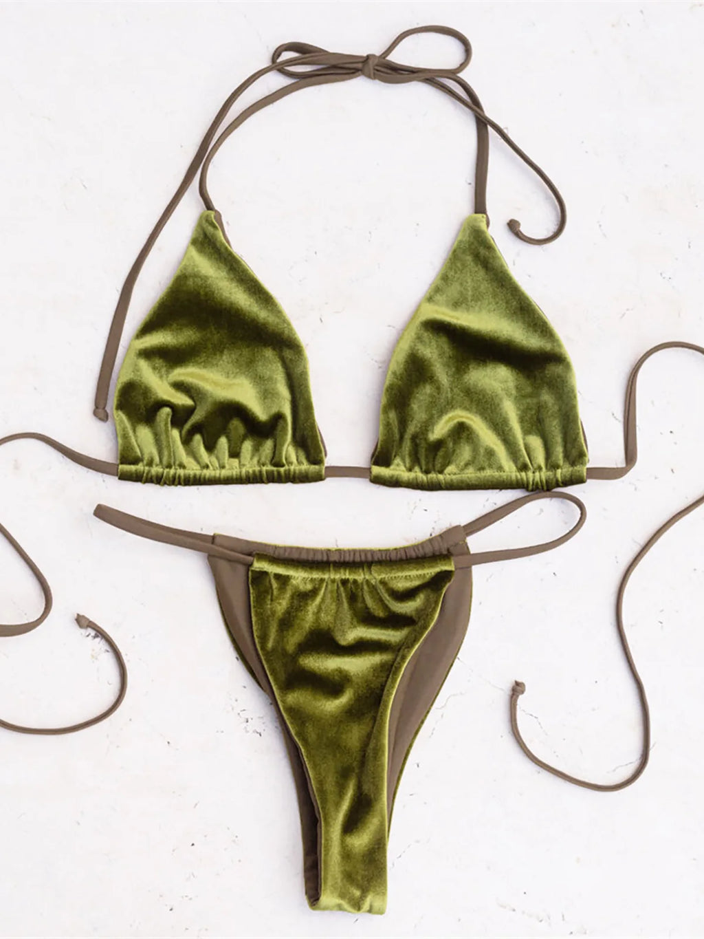 12 Colors Halter High Leg Cut Padded Bikini Women Swimwear Female Swimsuit Two-Pieces Bikini Set Bather Bathing Suit Swim K5974 - Matrix-studios.com