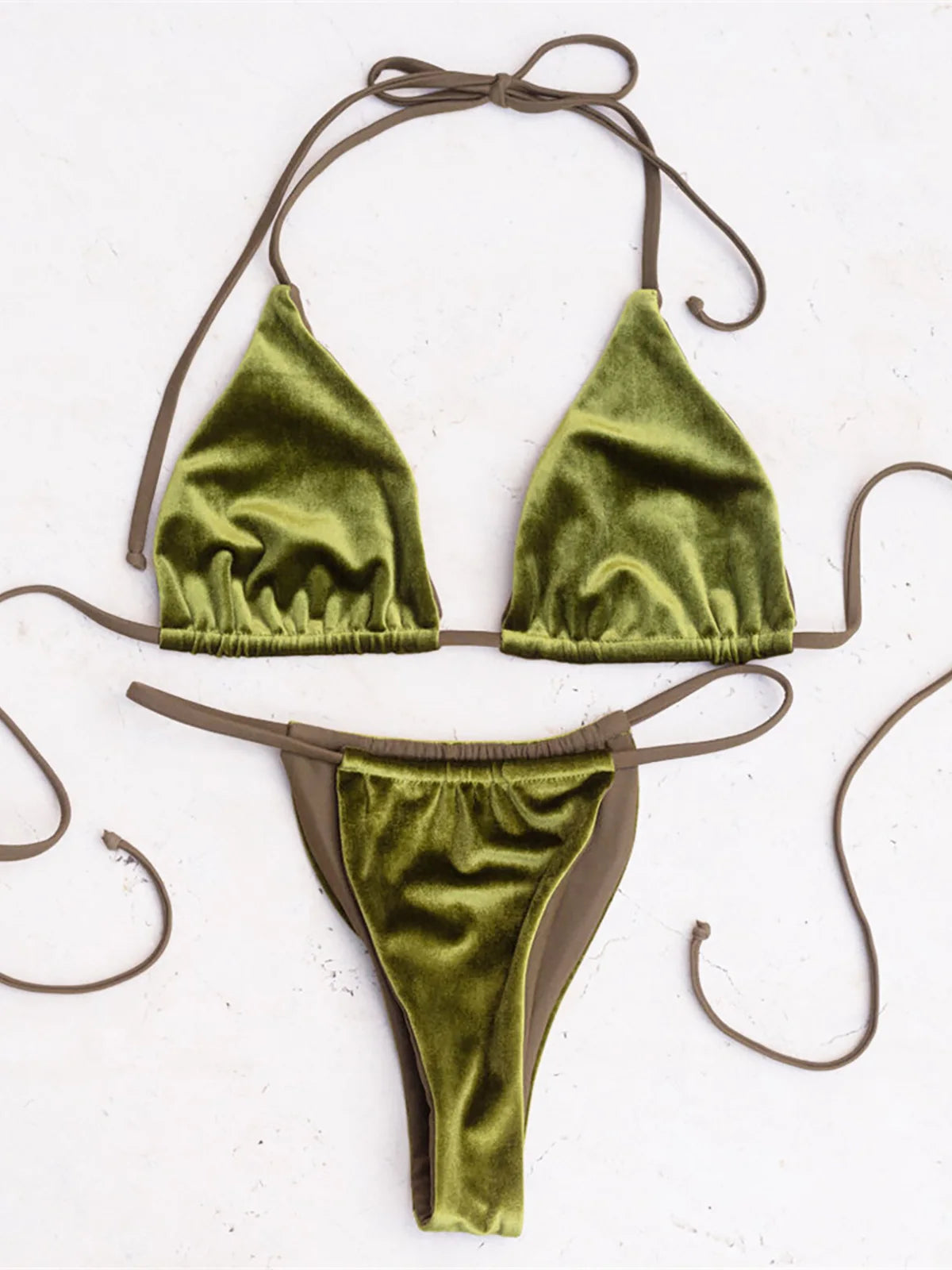 12 Colors Halter High Leg Cut Padded Bikini Women Swimwear Female Swimsuit Two-Pieces Bikini Set Bather Bathing Suit Swim K5974 - Matrix-studios.com