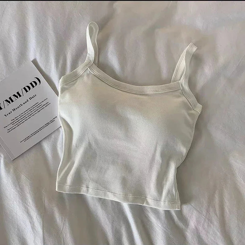 Crop Top Women Sexy Sleeveless Tops Fashion Female Underwear Lady's Camisole Girl Basic T-shirt Vest Lingerie Bras Tube Tops Hot - Matrix-studios.com