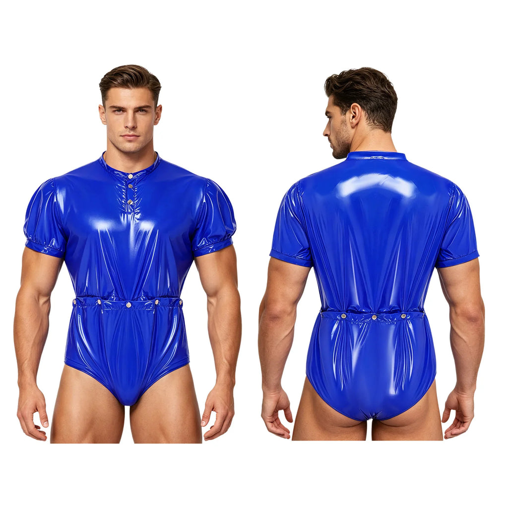 Men Women Waterproof Glossy Bodysuit Leak-proof Washable Diaper Cover Elderly Bedridden Special Needs Adaptive Jumpsuit Swimwear - Matrix Studios