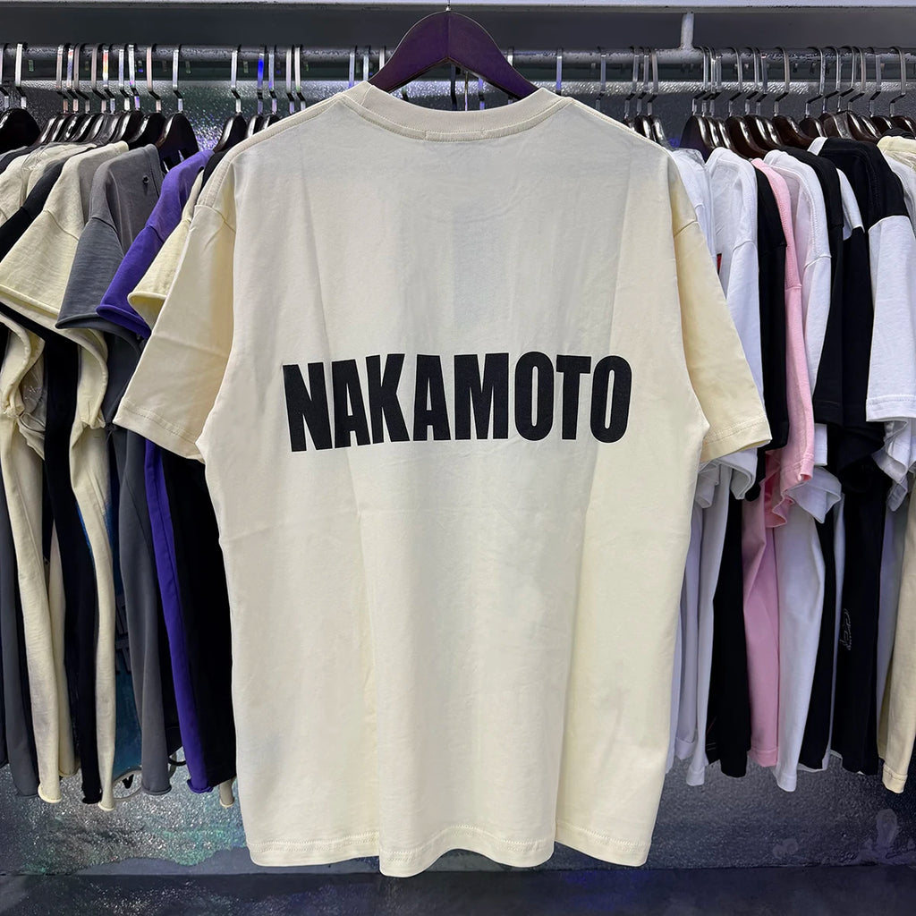 Summer Street Satoshi Nakamoto T-shirt Men's Women's Loose Lettered Logo Printed Cotton Short Sleeve - Matrix-studios.com