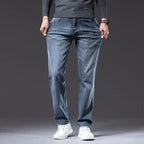 Autumn Winter New Business Men's Jeans Classic Fashion Stretch Washed Casual Denim Trousers Comfortable Straight Male pants - Matrix Studios