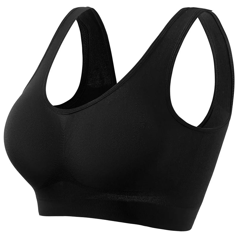 Women's Seamless Push-Up Bra Sports Bralette Non-wire Crop Top Solid Sexy Lingerie No-Pads Breathable Plus Size Tank Bra S-5XL - Matrix Studios