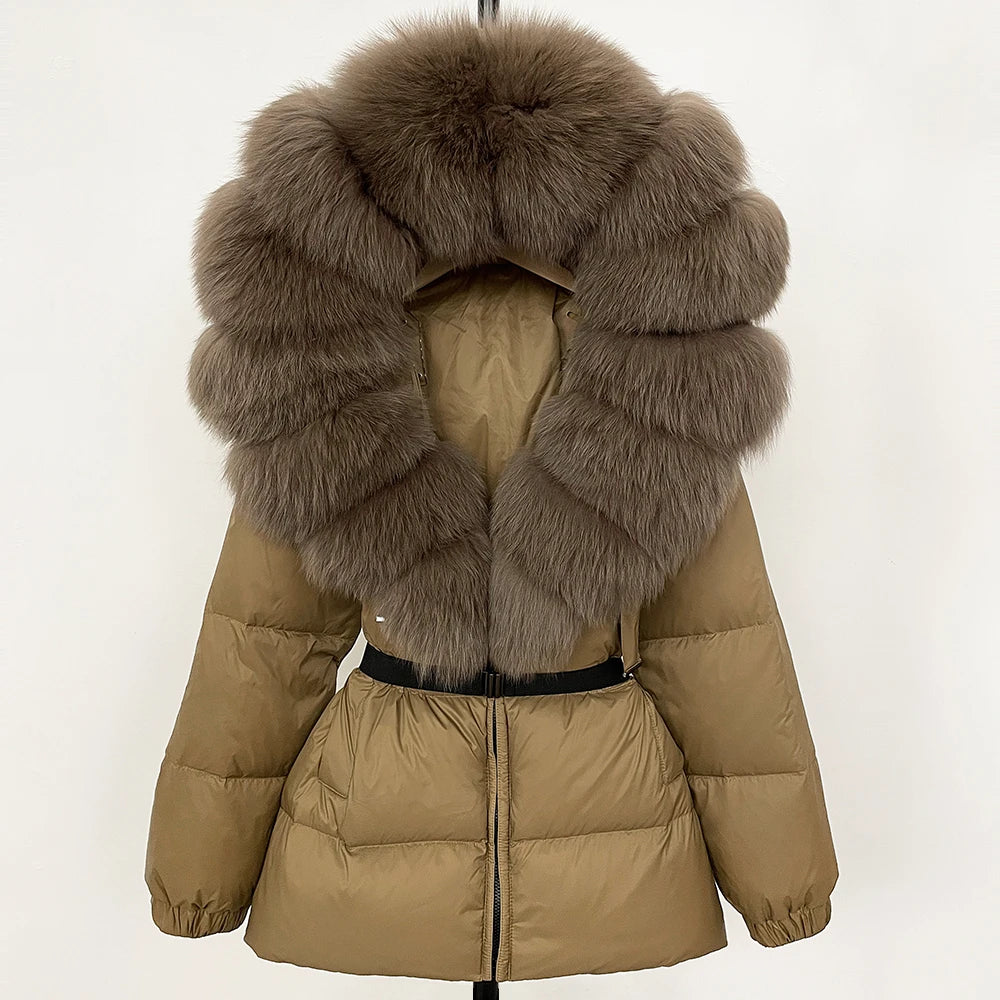 OFTBUY Winter Clothing Puffer Jacket Women Real Fox Fur Hooded Thick Warm 90% White Duck Down Coat Female Parkas Waterproof - Matrix Studios