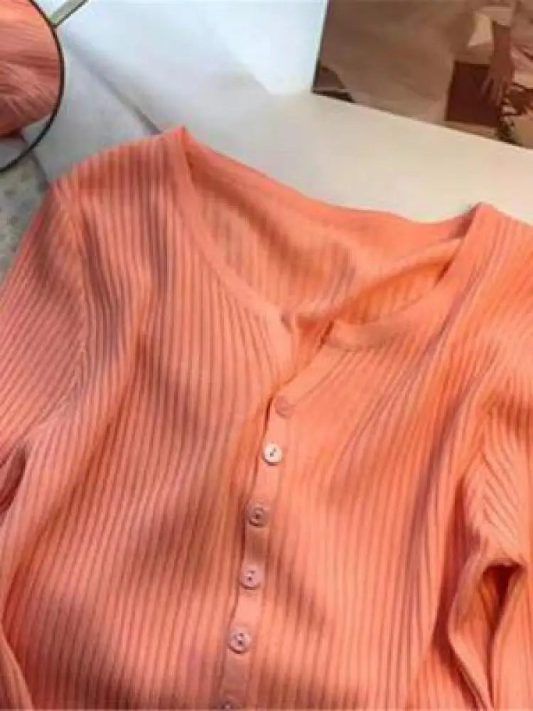 zjaiss 2026 New V-Neck Temperament Small Fragrant Wind Women Loose Sweater Sweater All Sweater Coat Special Offer Cardigan - Matrix Studios