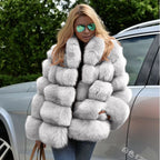 Women Faux Fur Jacket Thick Loose Long Coat Warm Turn Down Collar Full Sleeve Open Stitch Thick Coats Solid Winter 2025 - Matrix Studios