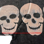Y2K Gothic Skull Flame Graphic Tee Satoshi Nakamoto Letter Print Oversized Washed Black Men Casual Street T-Shirts - Matrix-studios.com