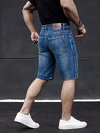 2026 Summer Shorts Jeans Men Denim Pants Stretch Dark Blue Fashion Design Men's Jeans Slim Straight Male Short Jeans Hombre - Matrix Studios