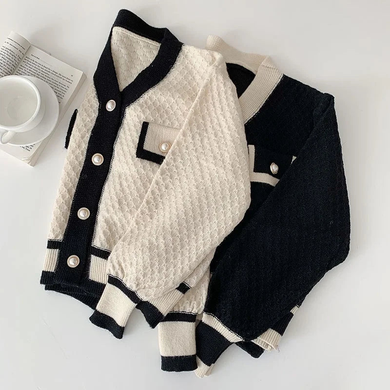 Women's Korean Fashion New Korean Loose Long-sleeved Knit Sweater Cardigans Outwear Coat - Matrix Studios