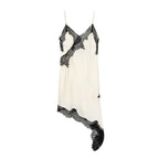 MUJER 2025 Lace Slip Dress Woman Black Backless Short Dresses for Women Asymmetric Party Women's Summer Dress Satin Sexy Dresses - Matrix-studios.com