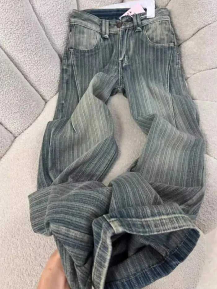 2000s American Vintage Pants Women Casual Y2k Thin Sportwear Y2k Clothing Retro Trouser Casual Chic Retro Harajuku Jeans Female - Matrix-studios.com